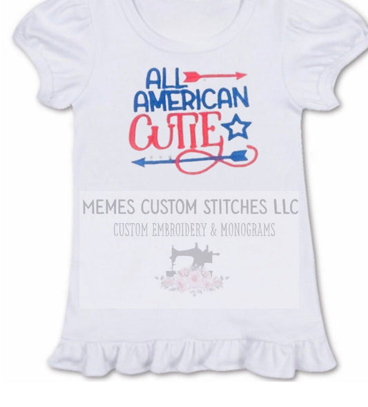 Kids Patriotic American Cutie Summer Vacation TShirt - Memes Custom Stitches LLC