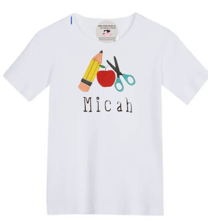 Kid’s Personalized Name Back to School Unisex T-shirt - Memes Custom Stitches LLC