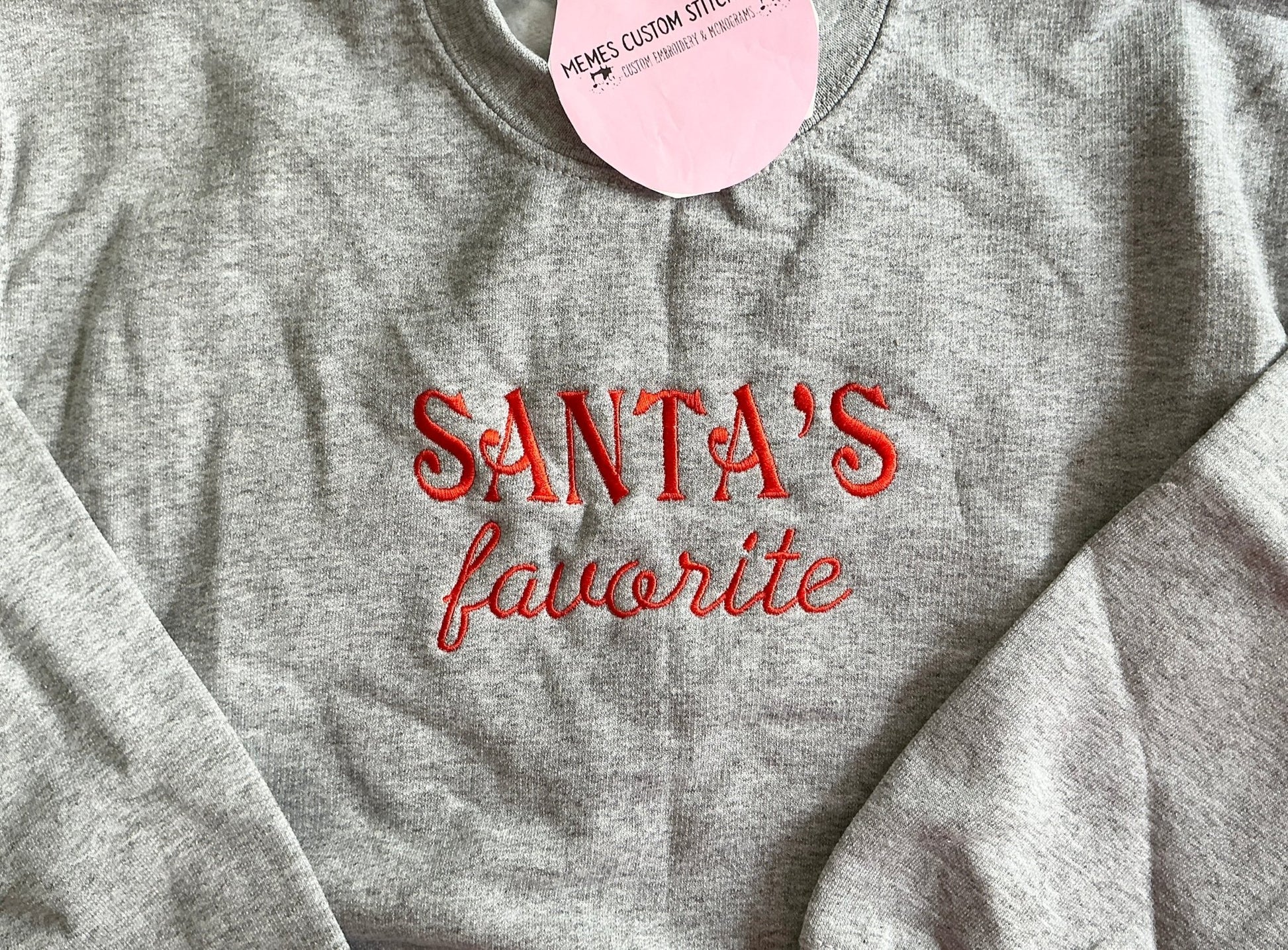 Kids Santa’s Favorite Embroidered Christmas Holiday Fleece Sweatshirt - Memes Custom Stitches LLC