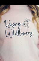 Mama Raising Wildflowers Adult Unisex Fleece Sweatshirt,New Mom Sweatshirt, Mom Shirt ,Gifts for Her - Memes Custom Stitches LLC