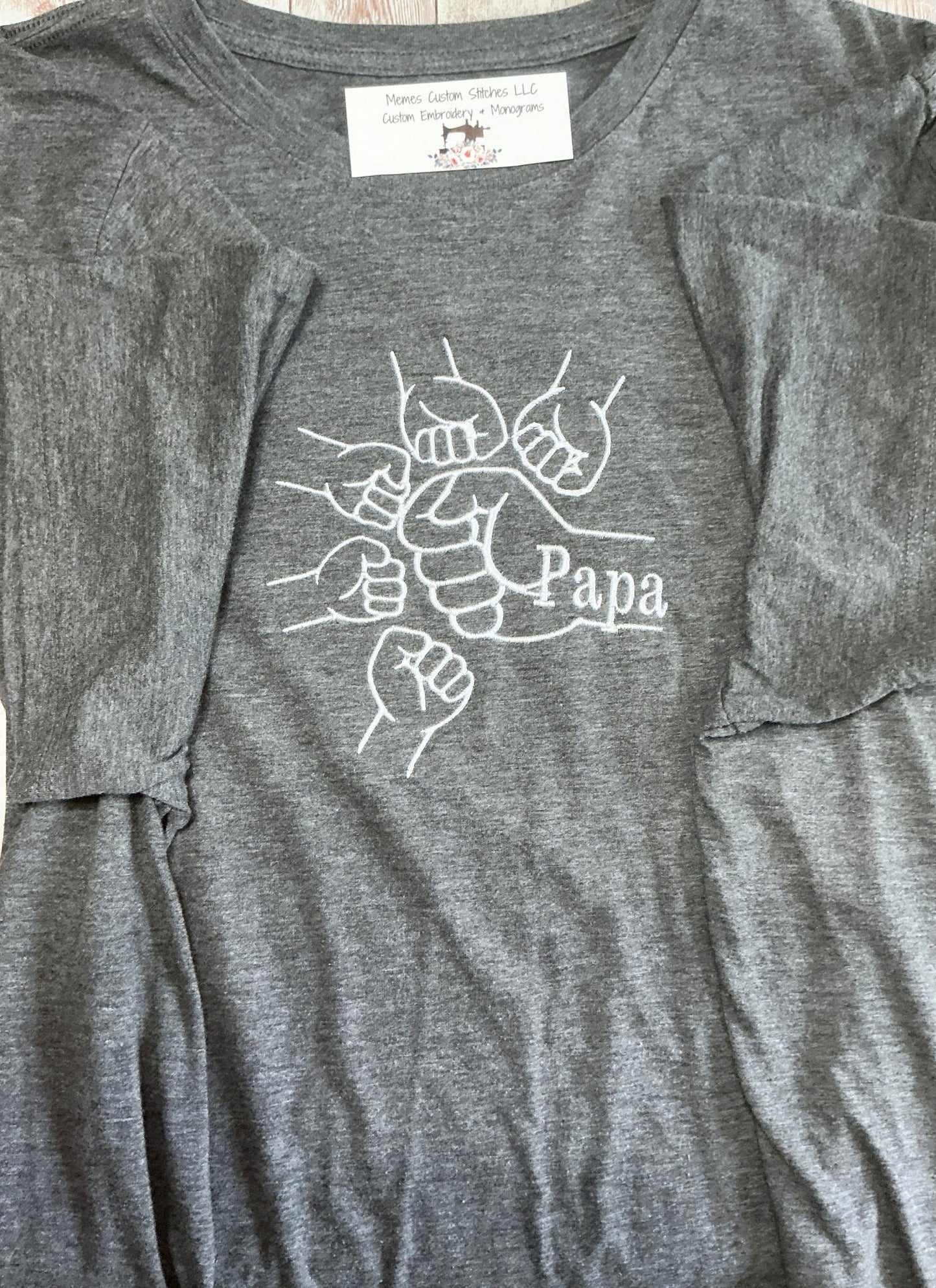 Men’s DAD PAPA Fist Bump Cotton T Shirt - Memes Custom Stitches LLC