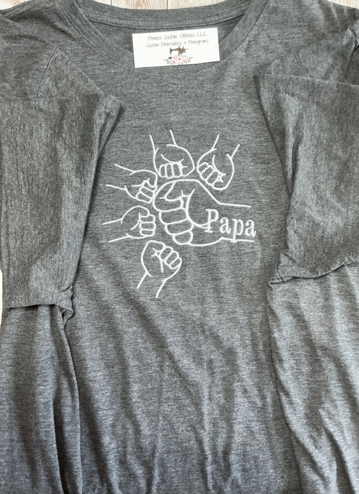 Men’s DAD PAPA Fist Bump Cotton T Shirt - Memes Custom Stitches LLC