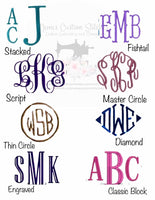 Monogram Seersucker Cosmetic Toiletry Travel Bag Gift - Memes Custom Stitches LLC