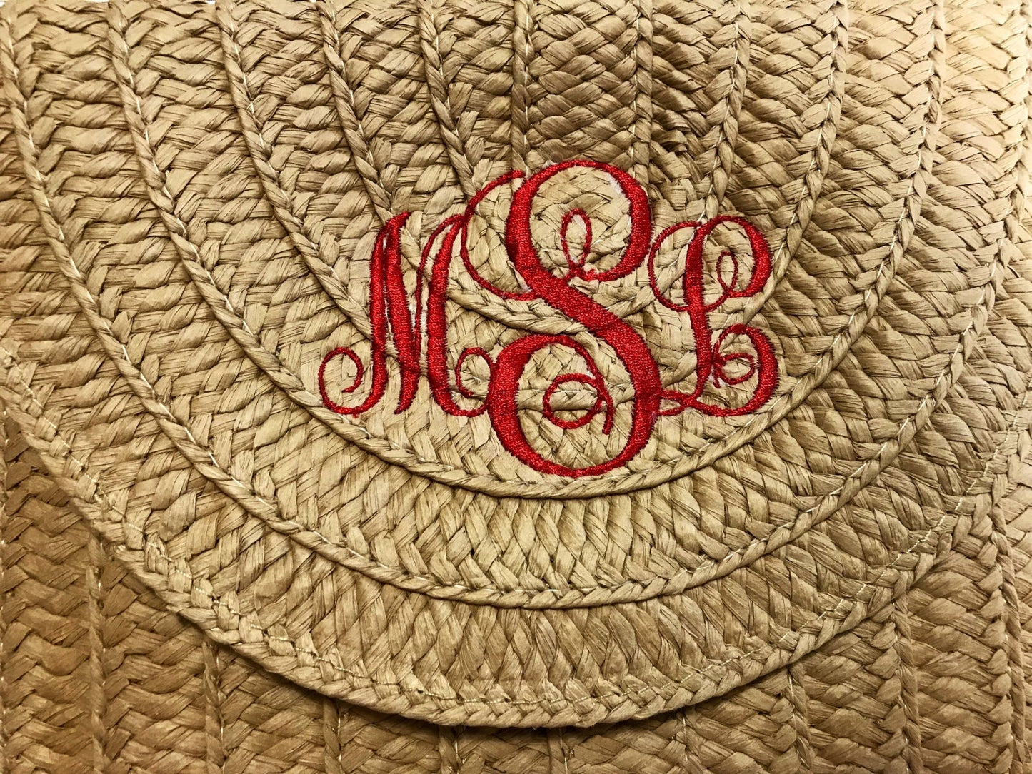 Monogram Summer Beach Straw Crossbody Wristlet Purse Gift - Memes Custom Stitches LLC