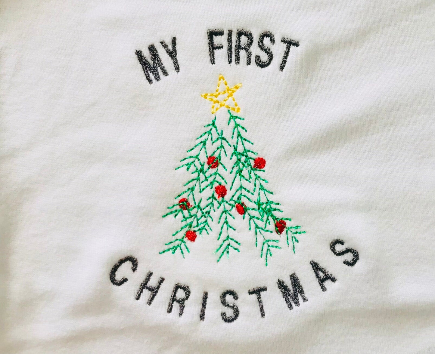 My First Christmas Baby Unisex Onesie Bodysuit Gift - Memes Custom Stitches LLC