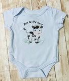 New to the Herd Cow Newborn Baby Infant Unisex Bodysuit Onesie, New Mom Baby Shower Gift - Memes Custom Stitches LLC