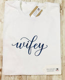 New Wifey Trendy Casual Unisex Cotton TShirt Hat Set , New Bride Wedding Gifts - Memes Custom Stitches LLC