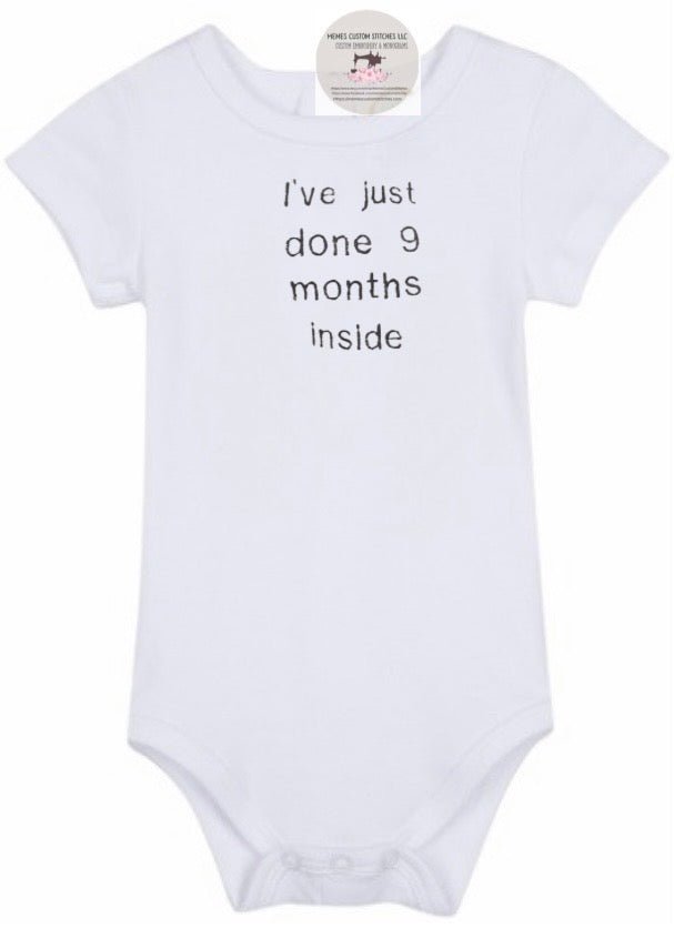 Newborn Nine Inside Unisex Bib Burp Cloth Bodysuit Gift Set - Memes Custom Stitches LLC