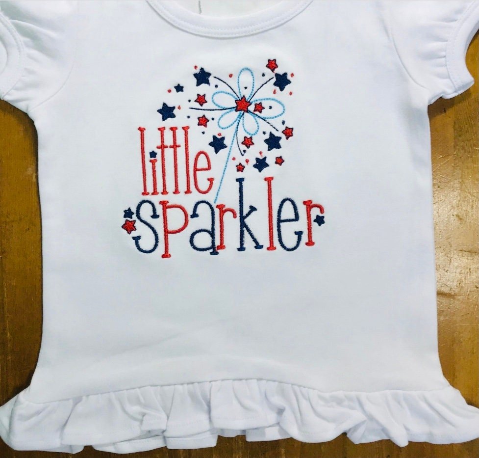 Patriotic Sparkler Kids T Shirt , 4th of July Kids Summer Vacation Shirt - Memes Custom Stitches LLC