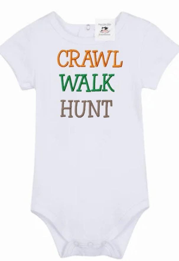 Personalized Baby Boy Toddler Funny Hunter Lover Bodysuit Onesie Gift - Memes Custom Stitches LLC