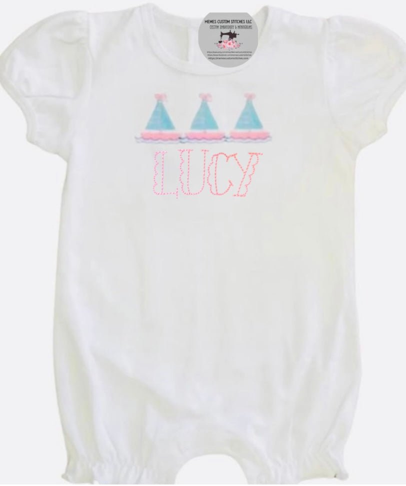 Personalized Baby Girl Sailboat Ruffled Summer Romper Gift - Memes Custom Stitches LLC