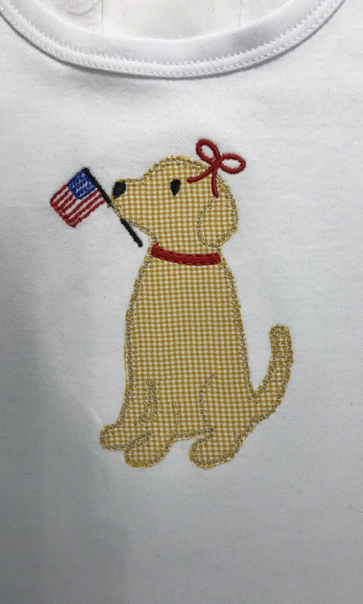 Personalized Baby Girls Patriotic Dog T - Shirt , Kids Summer Vacation Shirt - Memes Custom Stitches LLC