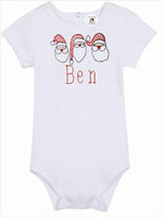 Personalized Christmas Trio Santa Unisex Baby Onesie Bodysuit Gift - Memes Custom Stitches LLC