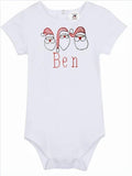 Personalized Christmas Trio Santa Unisex Baby Onesie Bodysuit Gift - Memes Custom Stitches LLC