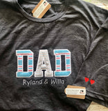 Personalized Dad Kids Name Memory Baby Clothes Unisex TShirt - Memes Custom Stitches LLC