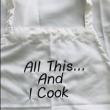 Personalized Funny Phrase /Words Kitchen Unisex Adult Apron, Cooking Chef Gifts - Memes Custom Stitches LLC