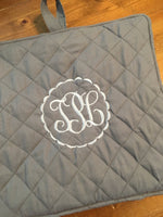 Personalized Handmade Monogram/Name Oven Mitt and Pot Holder Set - Memes Custom Stitches LLC