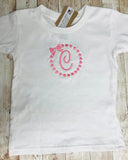 Personalized Initial Baby Girl Toddler Pink Bow T - Shirt, Summer Vacation Kids Clothes - Memes Custom Stitches LLC