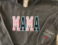 Personalized Mama Kids Name Memory Baby Clothes Unisex Casual Sweatshirt - Memes Custom Stitches LLC