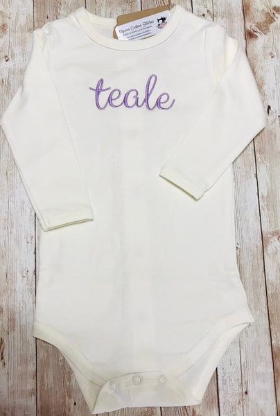 Personalized Name Baby Girl Boy Bodysuit Onesie , Baby Shower Gift - Memes Custom Stitches LLC