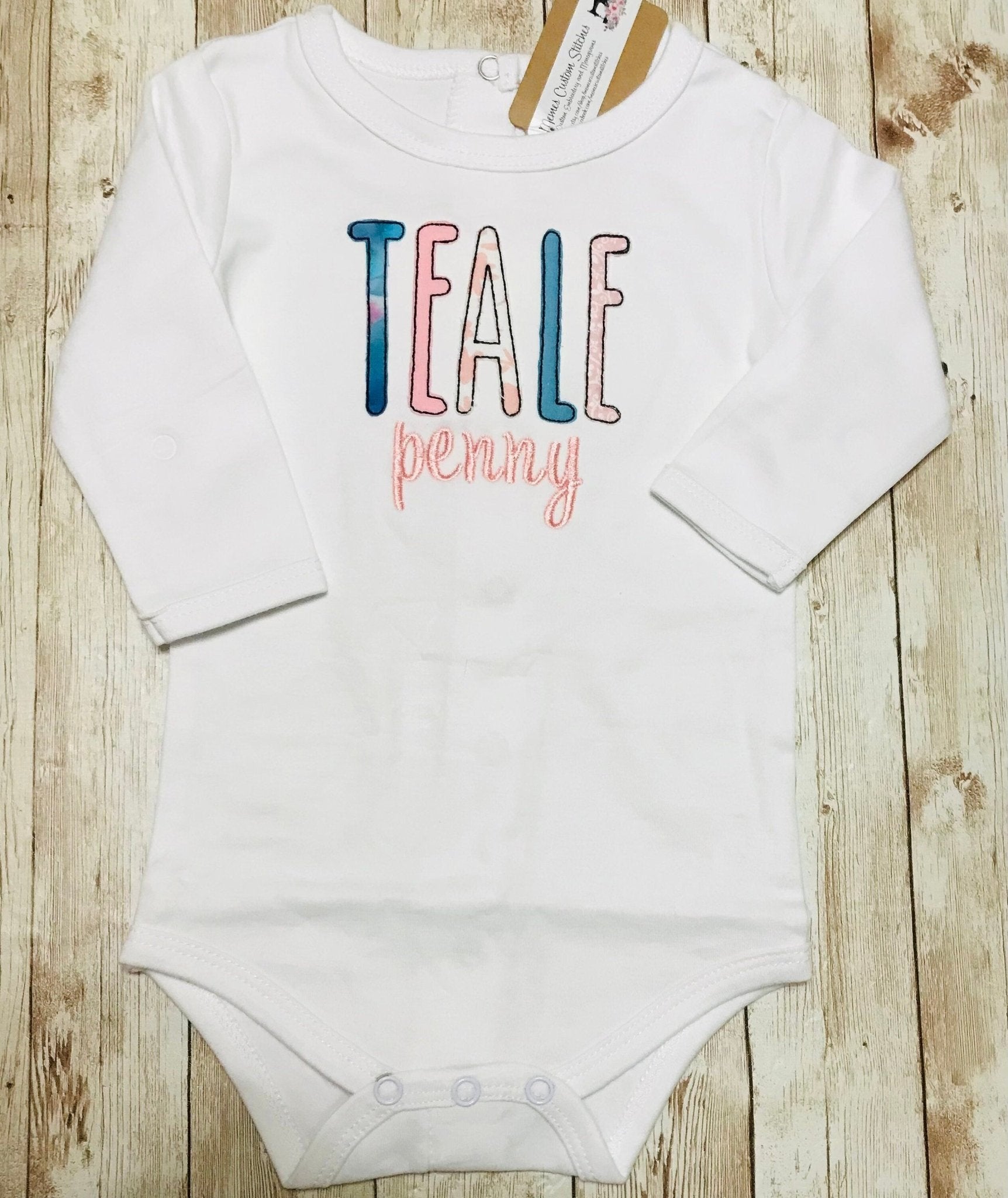 Personalized Name Baby Unisex Bodysuit Onesie Gift - Memes Custom Stitches LLC