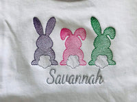 Personalized Name Girls Spring Easter Bunny T - shirt - Memes Custom Stitches LLC