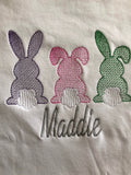 Personalized Name Girls Spring Easter Bunny T - shirt - Memes Custom Stitches LLC