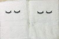 Personalized Name Makeup Remover Eyelash Bath Towel Sets, Birthday Hostess Gifts - Memes Custom Stitches LLC