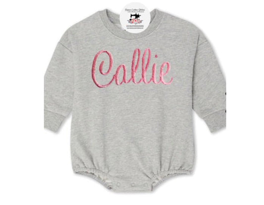 Personalized Name Monogram Baby Unisex Sweatshirt Bubble Romper - Memes Custom Stitches LLC