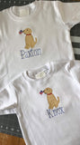 Personalized Patriotic Dog July 4 th Summer Vacation Baby Toddler Boy T - Shirt - Memes Custom Stitches LLC