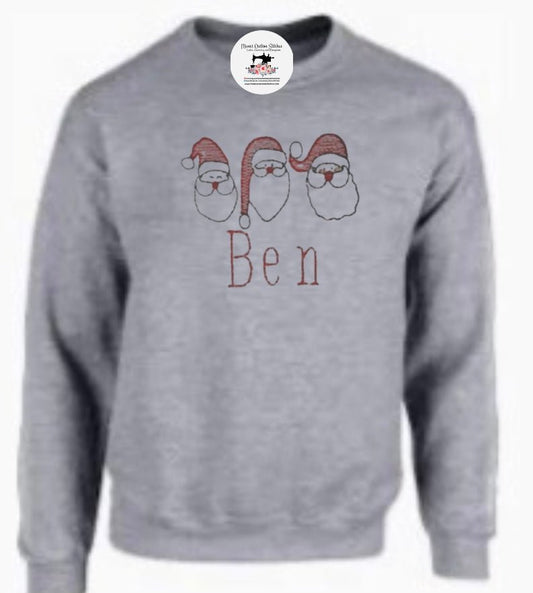Personalized Santa Christmas Toddler Kids Sweatshirt - Memes Custom Stitches LLC