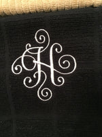 Personalized Scroll Initial Bath Towel Sets,Wedding Housewarming Hostess Gifts - Memes Custom Stitches LLC