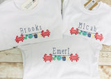 Personalized Summer Vacation Crab Baby Toddler Kids TShirt - Memes Custom Stitches LLC