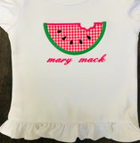 Personalized Watermelon Baby Kids Summer Vacation T shirt - Memes Custom Stitches LLC