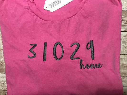 Personalized Zipcode Home Unisex Short Sleeve T Shirt , Personalized Gifts - Memes Custom Stitches LLC