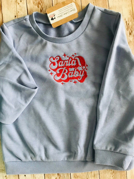 Santa Baby Christmas Infant Toddler Kids Sweatshirt - Memes Custom Stitches LLC