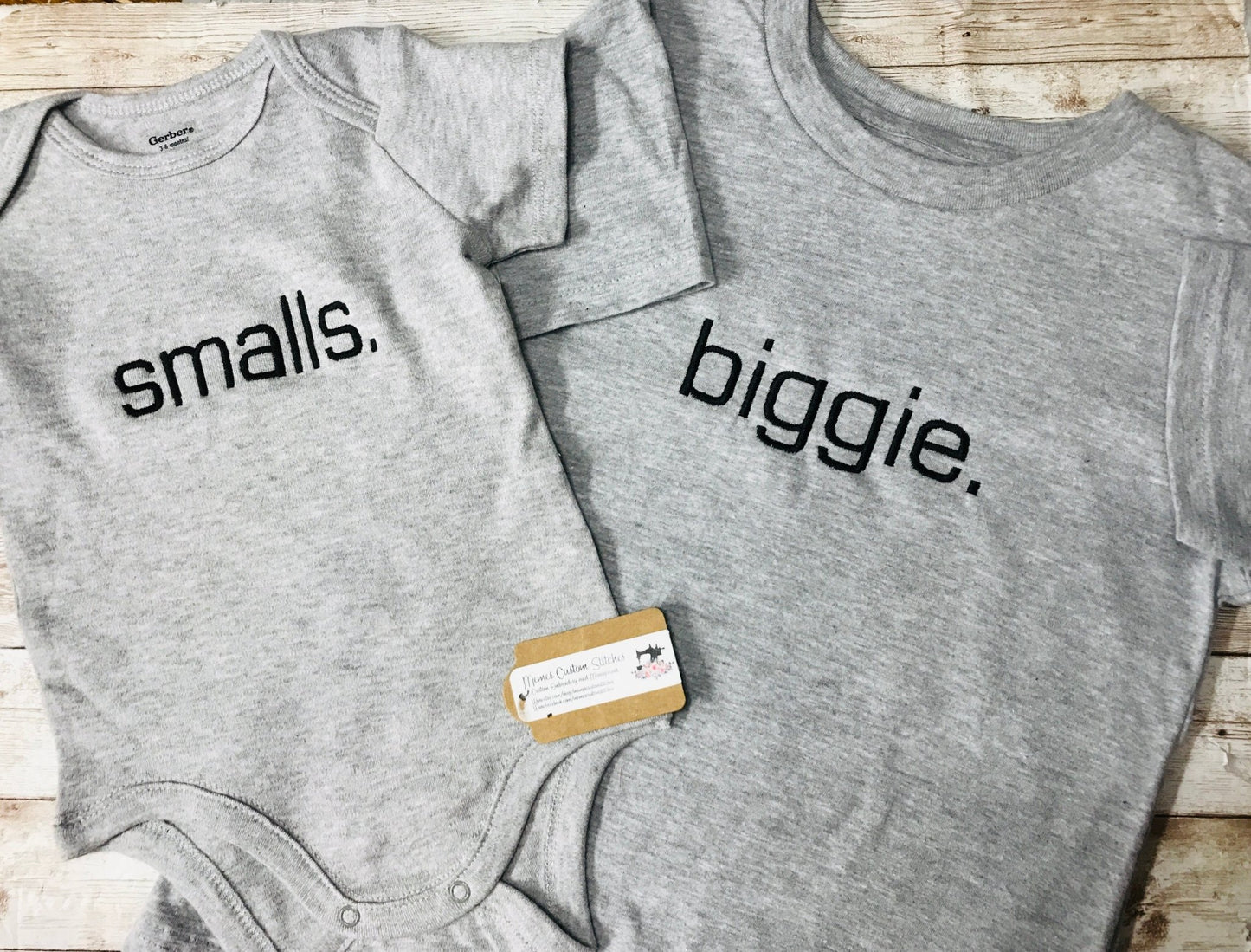 Sibling Biggie Smalls Matching Bodysuit Onesie - Memes Custom Stitches LLC