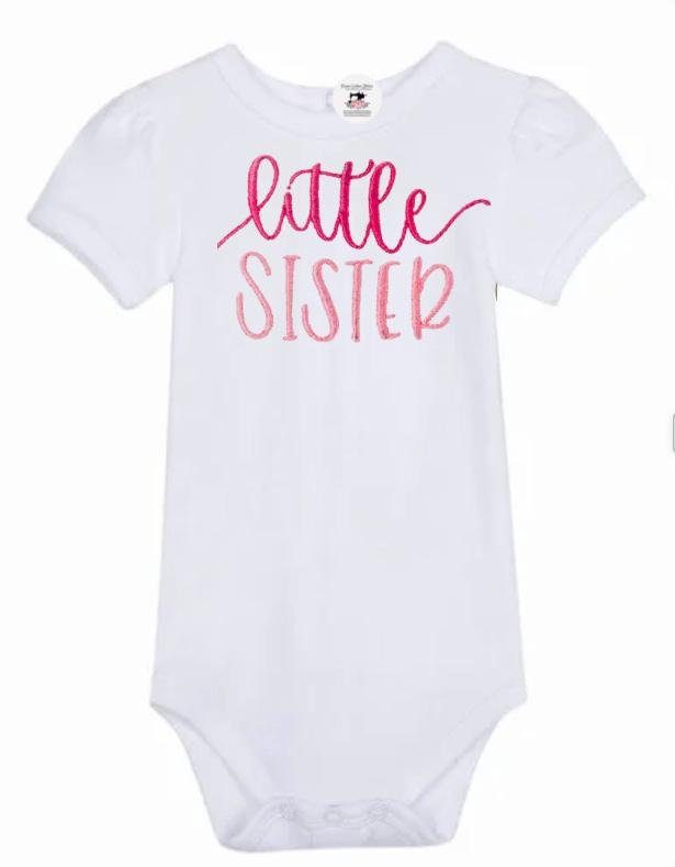 Siblings Matching Little Brother Sister Baby Onesie Bodysuit Gift - Memes Custom Stitches LLC