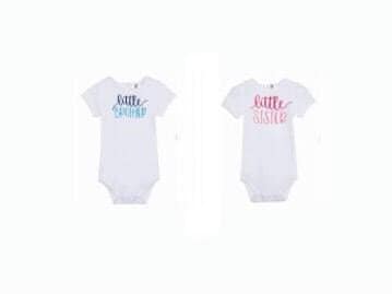 Siblings Matching Little Brother Sister Baby Onesie Bodysuit Gift - Memes Custom Stitches LLC