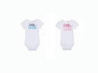 Siblings Matching Little Brother Sister Baby Onesie Bodysuit Gift - Memes Custom Stitches LLC