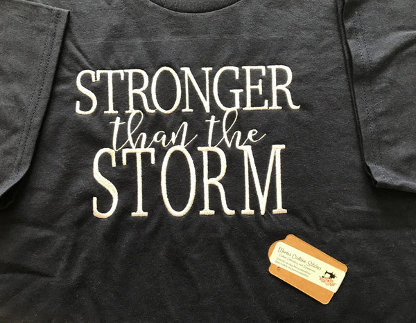 Stronger than the Storm Unisex TShirt ,Christian Simple Adult Tshirt - Memes Custom Stitches LLC