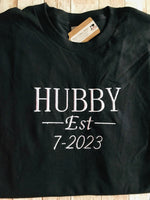 Wifey Hubby Casual Unisex Cotton TShirt Set , Bride Groom Wedding Gifts - Memes Custom Stitches LLC