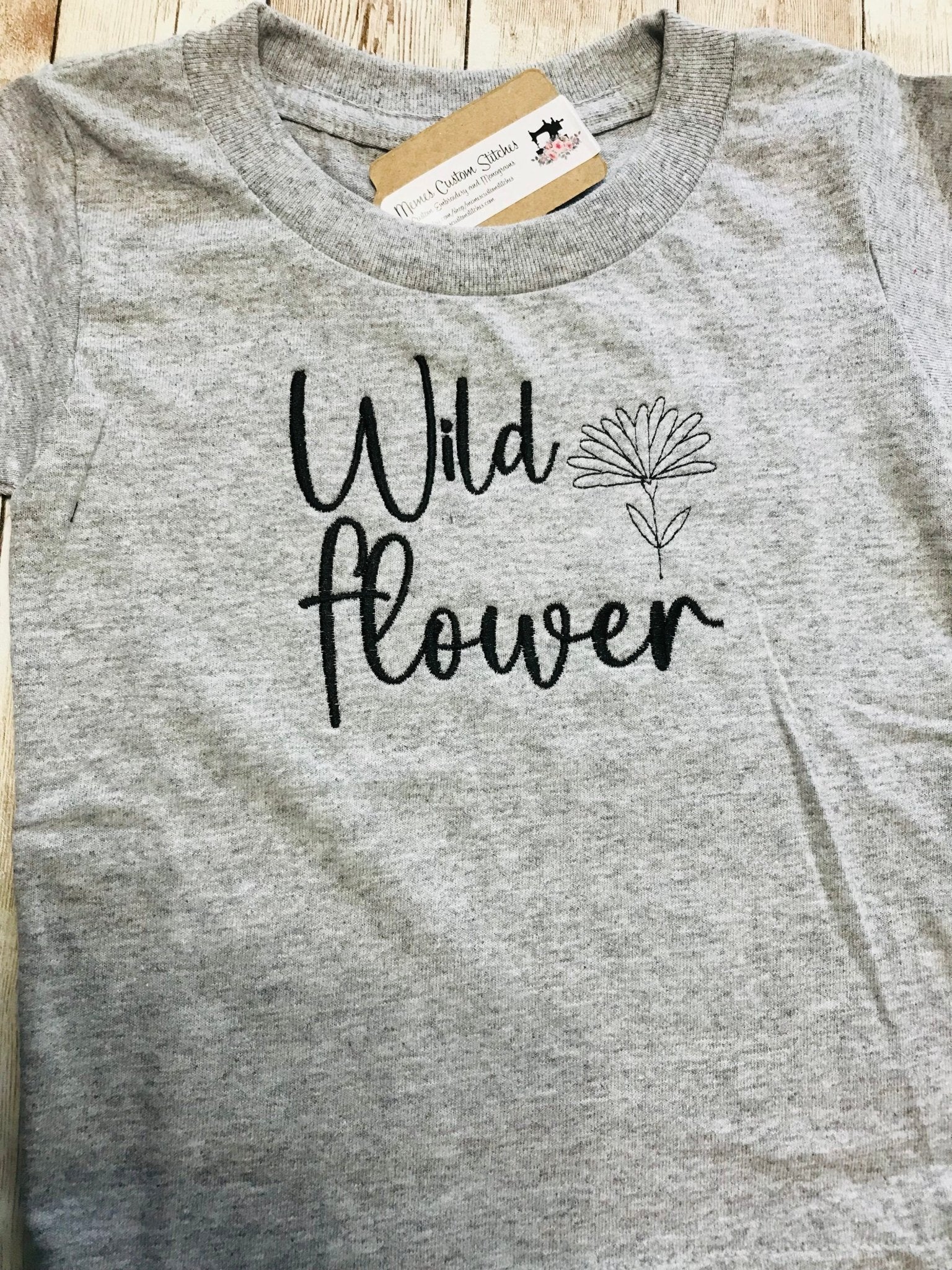Wild Flower Baby Toddler Girls Unisex Cotton Casual Short Sleeve T - Shirt - Memes Custom Stitches LLC