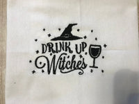 Wine Witch Kitchen Napkin Towel Halloween Decor, Wine Lovers Gift , Halloween Decor - Memes Custom Stitches LLC