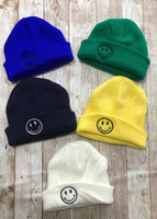 Winter Personalized Unisex Teen. Adult Smiley Skullcap Hat Beanie - Memes Custom Stitches LLC