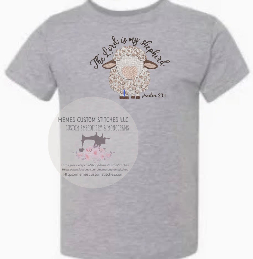 Women’s Christian Lord is my Shepherd Embroidered Tshirt - Memes Custom Stitches LLC