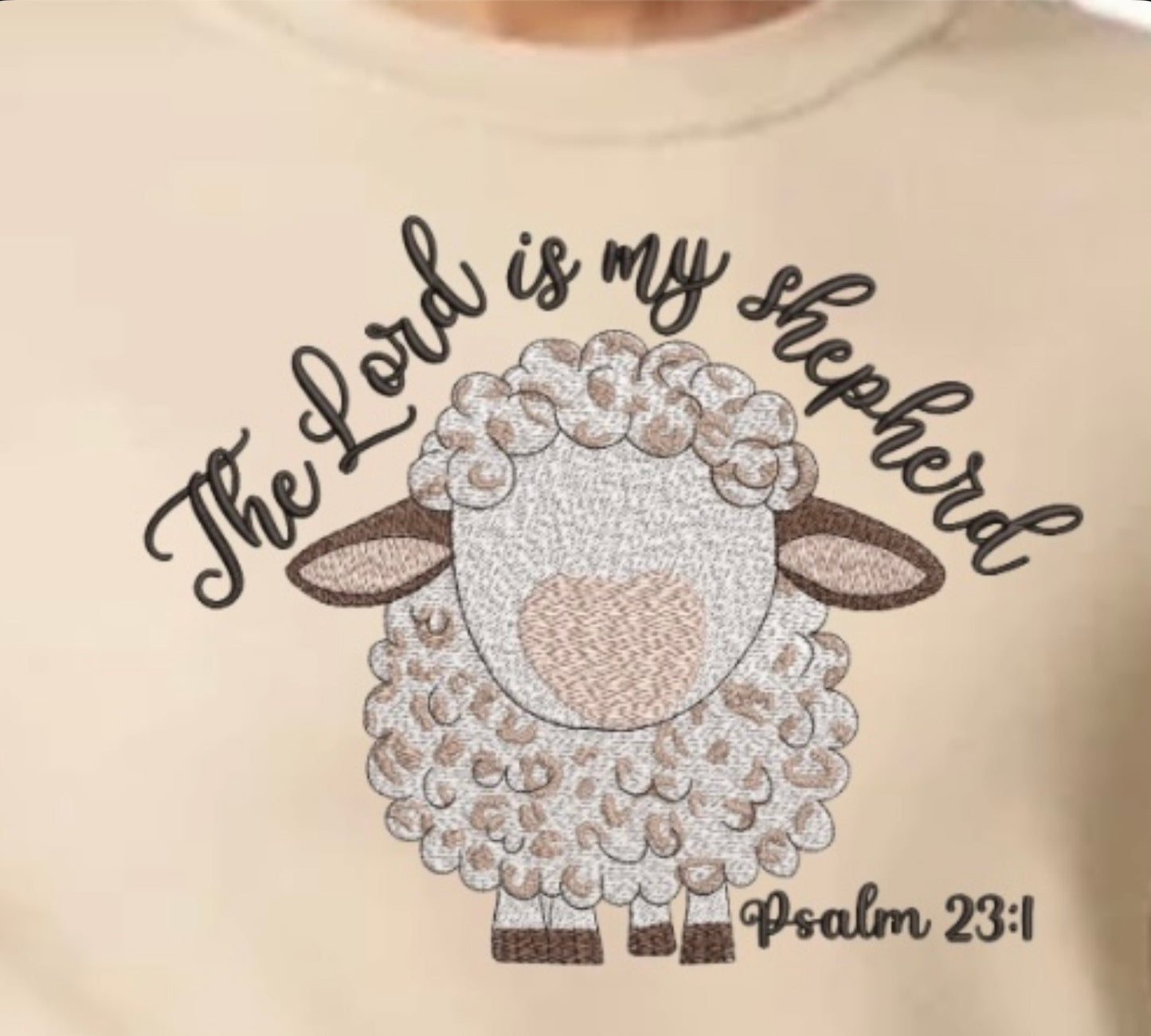 Women’s Christian Lord is my Shepherd Embroidered Tshirt - Memes Custom Stitches LLC
