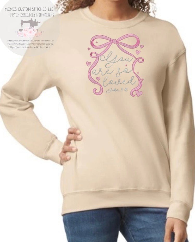 Women’s Christian You Are So Loved Fleece Sweatshirt - Memes Custom Stitches LLC