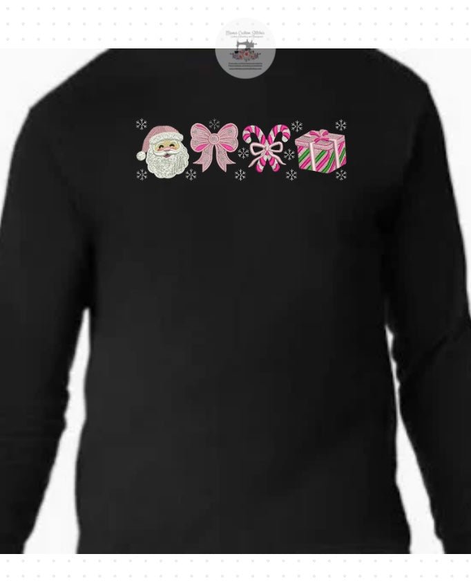 Women’s Christmas Adult Unisex Fleece Embroidered Crew Sweatshirt - Memes Custom Stitches LLC
