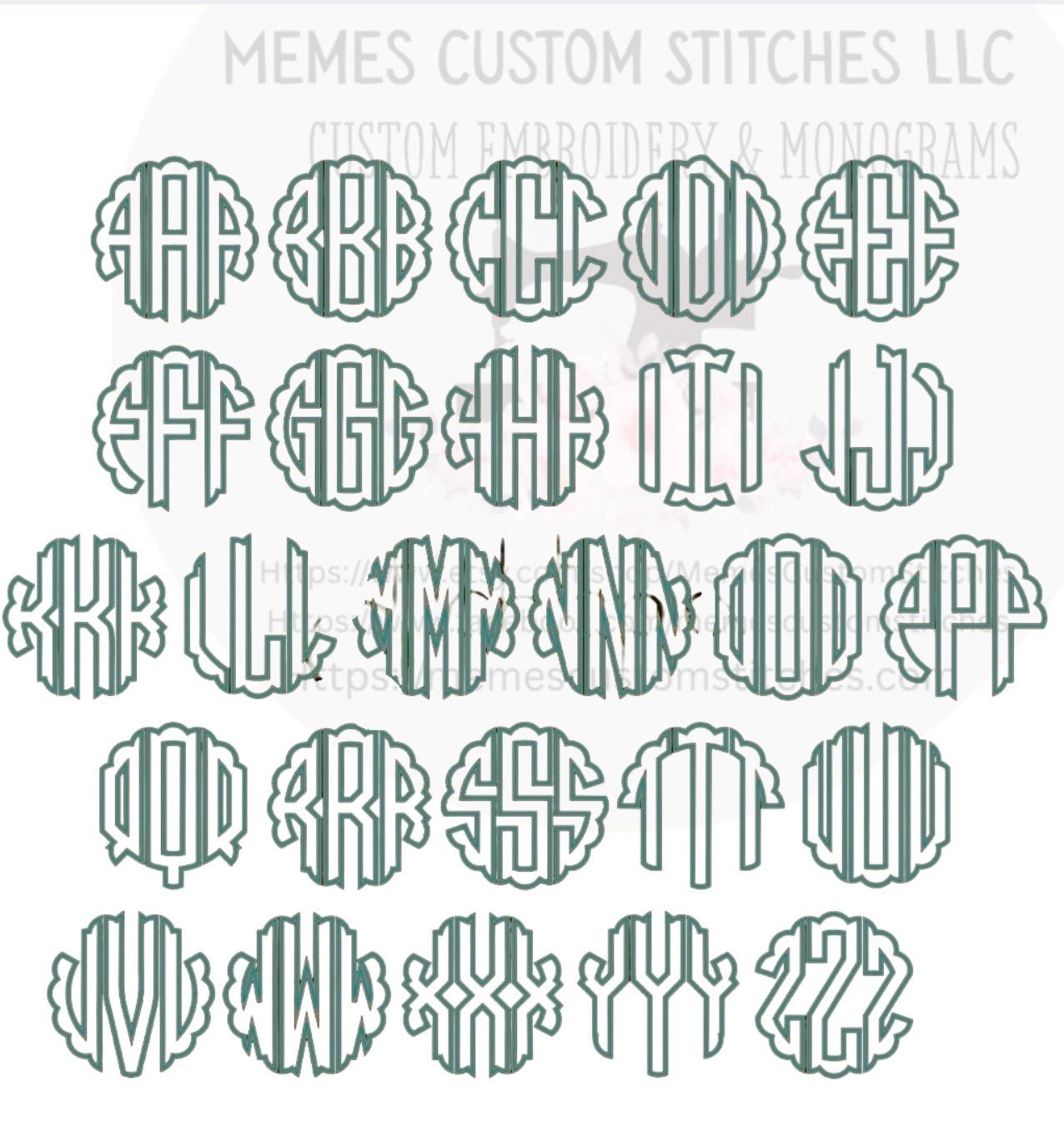 Women’s Scallop Monogram Coquette Bow Sweatshirt - Memes Custom Stitches LLC